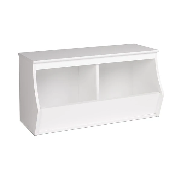 Prepac Monterey Stackable 2-Bin Storage Cubbie, White (WUSD-0002-1) 1 Prepac Monterey Stackable 2-Bin Storage Cubbie, White (WUSD-0002-1)