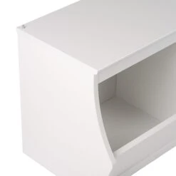 Prepac Monterey Stackable 2-Bin Storage Cubbie, White (WUSD-0002-1) 6 Prepac Monterey Stackable 2-Bin Storage Cubbie, White (WUSD-0002-1) -Popular Furniture sp13683247 s7