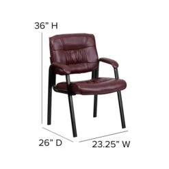 Flash Furniture Leather Reception And Guest Chair, Burgundy (BT1404BURG) -Popular Furniture sp137084530 s7