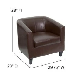 Flash Furniture Leather Guest Chair, Brown (BT873BN) 12 Flash Furniture Leather Guest Chair, Brown (BT873BN) -Popular Furniture sp137085012 s7