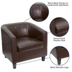Flash Furniture Leather Guest Chair, Brown (BT873BN) 11 Flash Furniture Leather Guest Chair, Brown (BT873BN) -Popular Furniture sp137085073 s7
