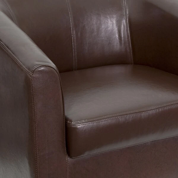 Flash Furniture Leather Guest Chair, Brown (BT873BN) 7 Flash Furniture Leather Guest Chair, Brown (BT873BN) - Image 7