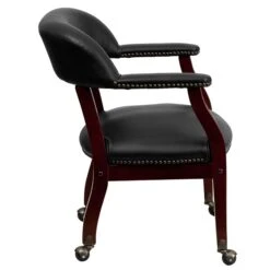Flash Furniture Vinyl Accent Chair, Black (BZ100BLK) -Popular Furniture sp137085150 s7
