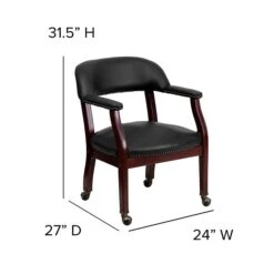 Flash Furniture Vinyl Accent Chair, Black (BZ100BLK) -Popular Furniture sp137085235 s7
