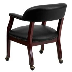 Flash Furniture Vinyl Accent Chair, Black (BZ100BLK) -Popular Furniture sp137085236 s7