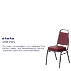 Flash Furniture HERCULES Series Vinyl Trapezoidal Banquet Stack Chair, Burgundy (4FDBHF1SVBY) -Popular Furniture sp137085384 s7