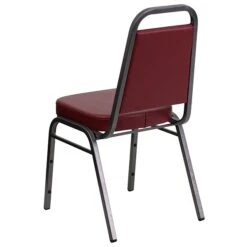 Flash Furniture HERCULES Series Vinyl Trapezoidal Banquet Stack Chair, Burgundy (4FDBHF1SVBY) -Popular Furniture sp137085389 s7