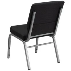 Flash Furniture HERCULES™ Fabric Patterned Stacking Church Chair With 4 1/4"T Seat, Black (FCH185SVJP02) 13 Flash Furniture HERCULES™ Fabric Patterned Stacking Church Chair With 4 1/4"T Seat, Black (FCH185SVJP02) -Popular Furniture sp137085482 s7