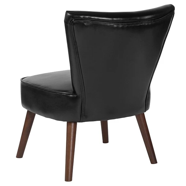 Flash Furniture Hercules Holloway Series LeatherSoft Retro Chair, Black, 2 Pack (2QYA02BK) 3 Flash Furniture Hercules Holloway Series LeatherSoft Retro Chair, Black, 2 Pack (2QYA02BK) - Image 3
