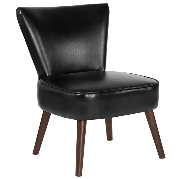 Flash Furniture Hercules Holloway Series LeatherSoft Retro Chair, Black, 2 Pack (2QYA02BK) 5 Flash Furniture Hercules Holloway Series LeatherSoft Retro Chair, Black, 2 Pack (2QYA02BK) - Image 5