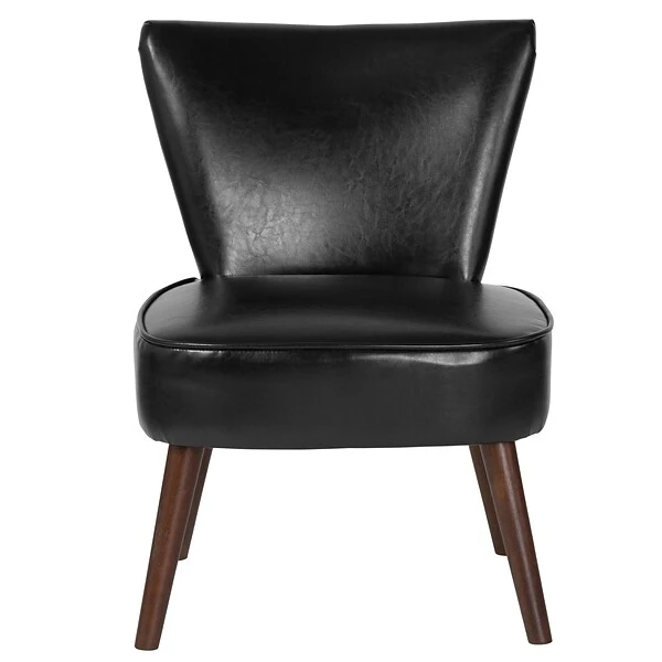 Flash Furniture Hercules Holloway Series LeatherSoft Retro Chair, Black, 2 Pack (2QYA02BK) 7 Flash Furniture Hercules Holloway Series LeatherSoft Retro Chair, Black, 2 Pack (2QYA02BK) - Image 7