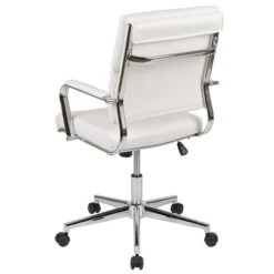 Flash Furniture Hansel LeatherSoft Swivel Mid-Back Executive Office Chair, White (BT20595M2WH) -Popular Furniture sp137090710 s7