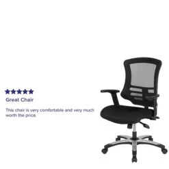 Flash Furniture Waylon Ergonomic Mesh Swivel High Back Executive Office Chair, Black (BLLB8817) -Popular Furniture sp137091566 s7
