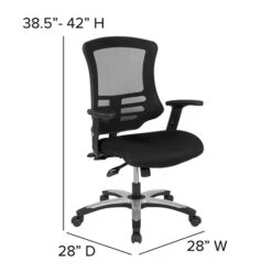 Flash Furniture Waylon Ergonomic Mesh Swivel High Back Executive Office Chair, Black (BLLB8817) -Popular Furniture sp137091568 s7
