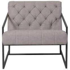 Flash Furniture Hercules Madison Series LeatherSoft Retro Tufted Lounge Chair, Light Gray (ZB8522WH) -Popular Furniture sp137091707 s7