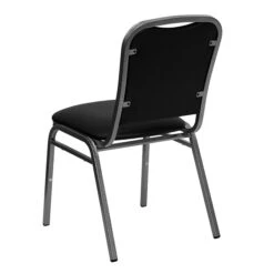 Flash Furniture HERCULES Series Vinyl Vein Frame Banquet Stack Chair, Black (4NG108SVBKVYL) -Popular Furniture sp137094819 s7