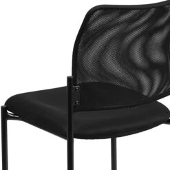 Flash Furniture Mesh Comfortable Stackable Steel Side Chair, Black (GO5152) -Popular Furniture sp137095356 s7