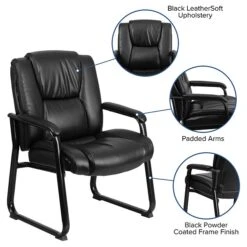 Flash Furniture Leather Guest Chair, Black (GO2138) 11 Flash Furniture Leather Guest Chair, Black (GO2138) -Popular Furniture sp137095715 s7
