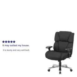Sh Furniture HERCULES Series Fabric Swivel 24/7 Intensive Use Big & Tall Executive Office Chair, Black (GO2149) -Popular Furniture sp137095919 s7