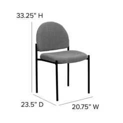Flash Furniture Fabric Stackable Steel Side Chairs (BT5151GY) -Popular Furniture sp137096223 s7
