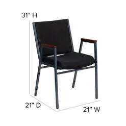 Flash Furniture HERCULES 3'' Thick Padded Stack Chairs W/Arms (XU60154BK) -Popular Furniture sp137096415 s7