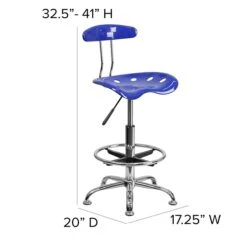 Flash Furniture Vibrant Drafting Stools With Tractor Seat (LF215NTCLBLUE) 12 Flash Furniture Vibrant Drafting Stools With Tractor Seat (LF215NTCLBLUE) -Popular Furniture sp137098313 s7