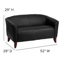 Flash Furniture HERCULES Imperial Series 52" LeatherSoft Loveseat, Black (1112BK) -Popular Furniture sp137098572 s7