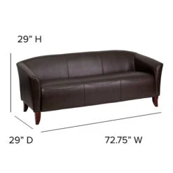 Flash Furniture HERCULES Imperial Series 72.75" LeatherSoft Sofa, Brown (1113BN) -Popular Furniture sp137098671 s7