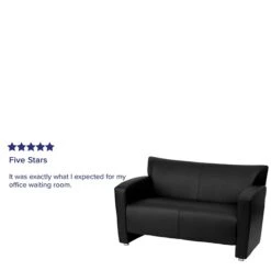 Flash Furniture HERCULES Majesty Series 51" LeatherSoft Loveseat, Black (2222BK) -Popular Furniture sp137098738 s7