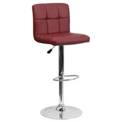 Flash Furniture Contemporary Vinyl Adjustable Height Barstool With Back, Burgundy, 2-Pieces (2DS810MODBURGGG) -Popular Furniture sp137200331 s7