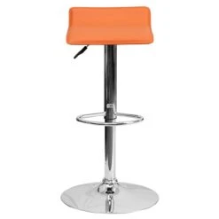 Flash Furniture Contemporary Vinyl Adjustable Height Barstool With Back, Orange, 2-Pieces (2DS801CONTORGGG) 13 Flash Furniture Contemporary Vinyl Adjustable Height Barstool With Back, Orange, 2-Pieces (2DS801CONTORGGG) -Popular Furniture sp137200358 s7