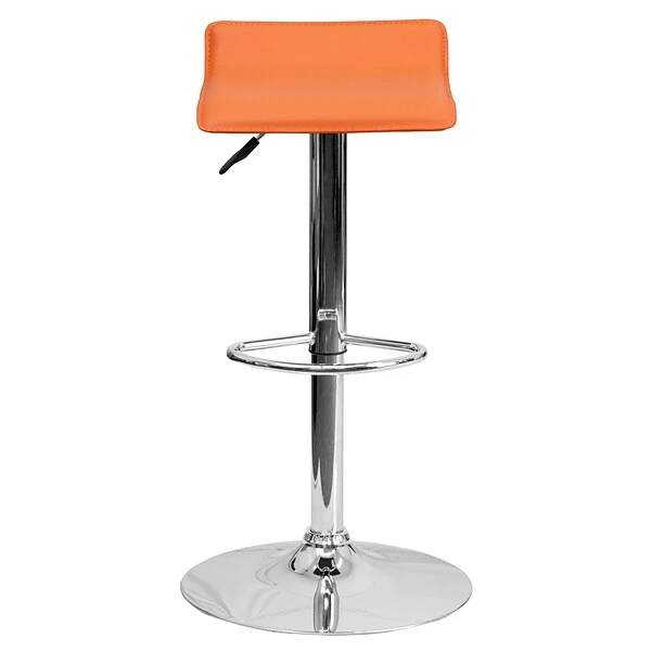 Flash Furniture Contemporary Vinyl Adjustable Height Barstool With Back, Orange, 2-Pieces (2DS801CONTORGGG) 7 Flash Furniture Contemporary Vinyl Adjustable Height Barstool With Back, Orange, 2-Pieces (2DS801CONTORGGG) - Image 7