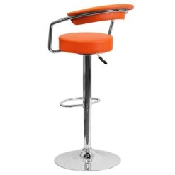 Flash Furniture Contemporary Vinyl Adjustable Height Barstool With Back, Orange, 2-Pieces (2CHTC31060ORGGG) -Popular Furniture sp137200394 s7