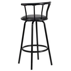 Flash Furniture Transitional Vinyl Swivel Barstool, Black (YBYJ909KD) -Popular Furniture sp137201344 s7