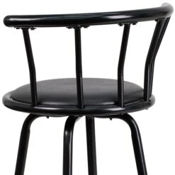 Flash Furniture Transitional Vinyl Swivel Barstool, Black (YBYJ909KD) -Popular Furniture sp137201345 s7