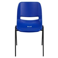 Flash Furniture Hercules Shell Ergonomic Stack Chair With Black Frame And 16" Seat, Navy -Popular Furniture sp137201823 s7