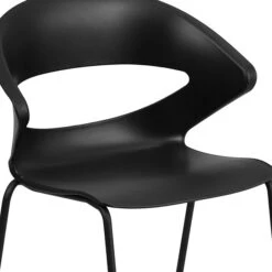 Flash Furniture Hercules Series 440lb-Capacity Stack Chair, Black (RUT4BK) -Popular Furniture sp137297220 s7