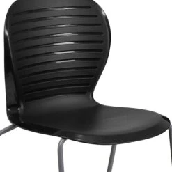 Flash Furniture Hercules Series 551lb-Capacity Stack Chair, Black (RUT3BK) -Popular Furniture sp137297543 s7