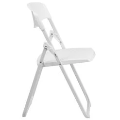 Flash Furniture Hercules Series 880lb Capacity Heavy-Duty Plastic Folding Chair, White (RUTIWHT) -Popular Furniture sp137298367 s7