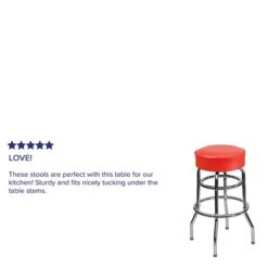 Flash Furniture Traditional Metal Barstool, Red (XUD100RED) -Popular Furniture sp137301186 s7