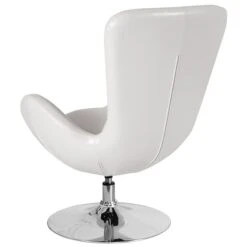 White Leather Egg Series Reception-Lounge-Side Chair (CH-162430-WH-LEA-GG) -Popular Furniture sp137394329 s7