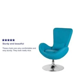 Aqua Fabric Egg Series Reception-Lounge-Side Chair [CH-162430-AQ-FAB-GG] -Popular Furniture sp137394419 s7