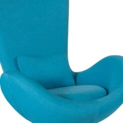 Aqua Fabric Egg Series Reception-Lounge-Side Chair [CH-162430-AQ-FAB-GG] -Popular Furniture sp137394421 s7