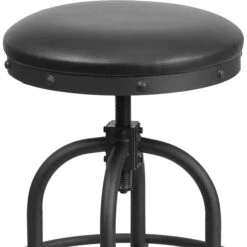 Flash Furniture Rustic LeatherSoft Counter Height Swivel Stool, Black (ETBR542224) -Popular Furniture sp137395975 s7