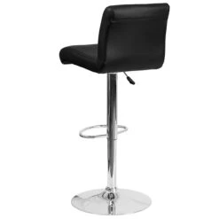 Flash Furniture Contemporary Vinyl Adjustable Height Barstool With Back, Black (DS8110BBK) -Popular Furniture sp137396570 s7