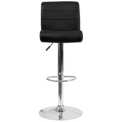 Flash Furniture Contemporary Vinyl Adjustable Height Barstool With Back, Black (DS8110BBK) -Popular Furniture sp137396572 s7