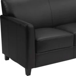 Flash Furniture HERCULES Diplomat Series 52" LeatherSoft Loveseat, Black (BT8272BK) -Popular Furniture sp137775582 s7