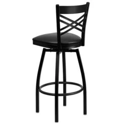 Flash Furniture Traditional Vinyl Restaurant Swivel Barstool With Back, Black (XU6F8BXSWVBKV) 13 Flash Furniture Traditional Vinyl Restaurant Swivel Barstool With Back, Black (XU6F8BXSWVBKV) -Popular Furniture sp137777002 s7