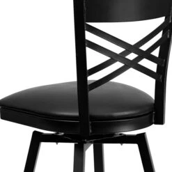 Flash Furniture Traditional Vinyl Restaurant Swivel Barstool With Back, Black (XU6F8BXSWVBKV) 14 Flash Furniture Traditional Vinyl Restaurant Swivel Barstool With Back, Black (XU6F8BXSWVBKV) -Popular Furniture sp137777003 s7