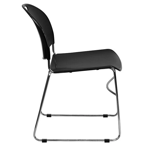 Flash Furniture Hercules™ Stacking Chair, Fabric, Black, Seat: 17.6"W X 17.4"D, Back: 17.625"W X 15.5"H 6 Flash Furniture Hercules™ Stacking Chair, Fabric, Black, Seat: 17.6"W X 17.4"D, Back: 17.625"W X 15.5"H - Image 6
